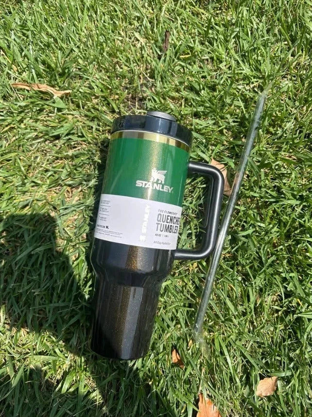 Green tool or device on grass