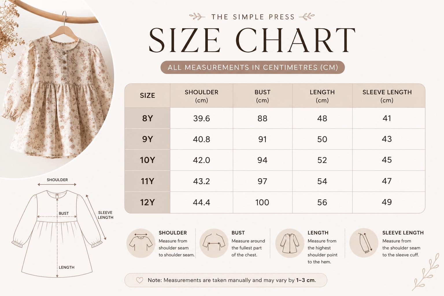Girls Apricot Floral Long Sleeve Sweatshirt and Loose Pants Set with Pearl Rose Details