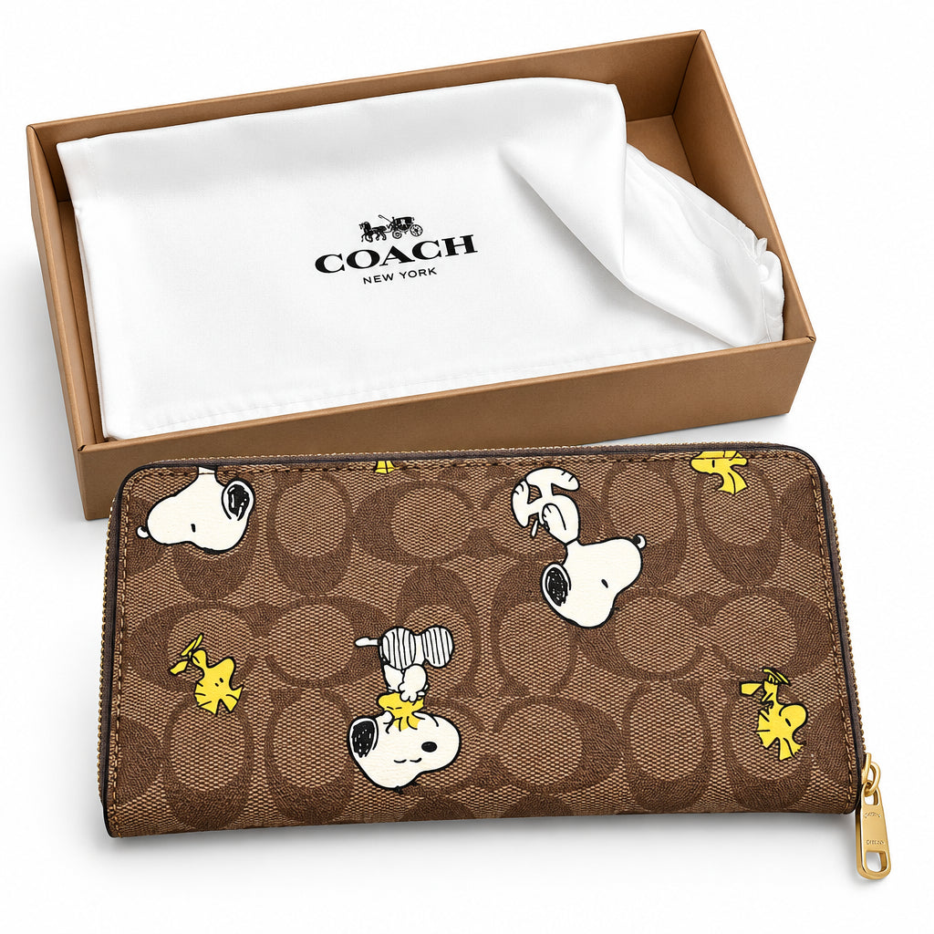 women's character wallet, character print wallet, women's long wallet, zip around wallet, fashion purse for women, women's zipper wallet, printed women's wallet, long fashion wallet