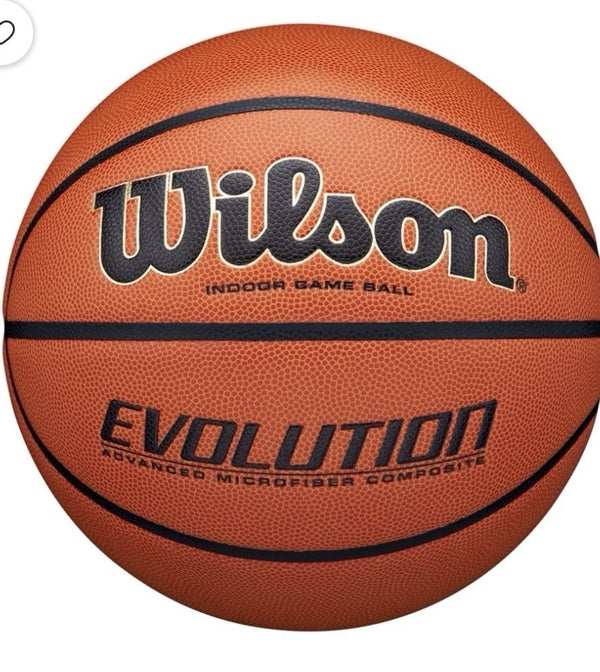 Wilson Evolution 28.5" Basketball – Orange Intermediate Game Ball WTB0586R