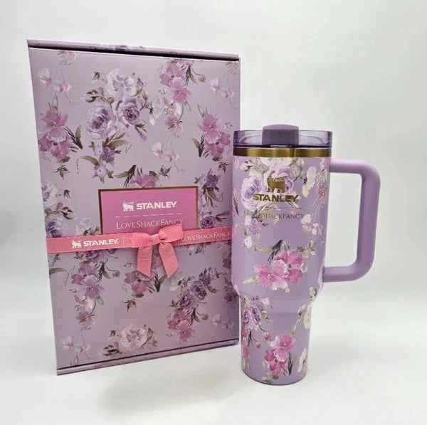 Stanley x LoveShackFancy Happy Thoughts Quencher H2.0 FlowState Tumbler 40 oz – Rosa Beaux Purple