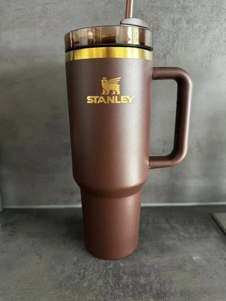 Stanley Quencher 40 oz Chocolate Gold Tumbler – Limited Edition
